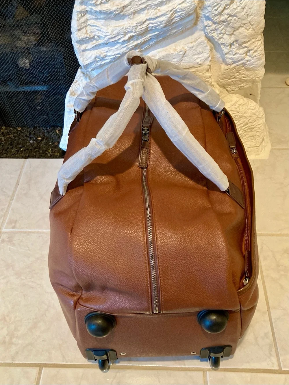 NWOT Davidson rolling duffel bag by “Brouk” and Co.